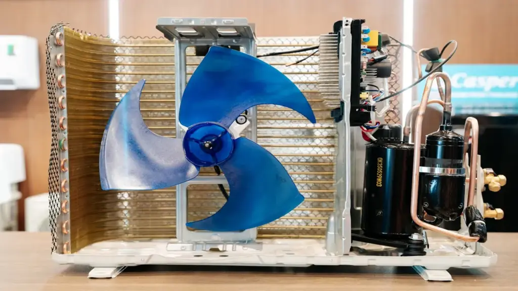 Bên trong điều hòa 6 triệu đồng dùng máy nén Inverter